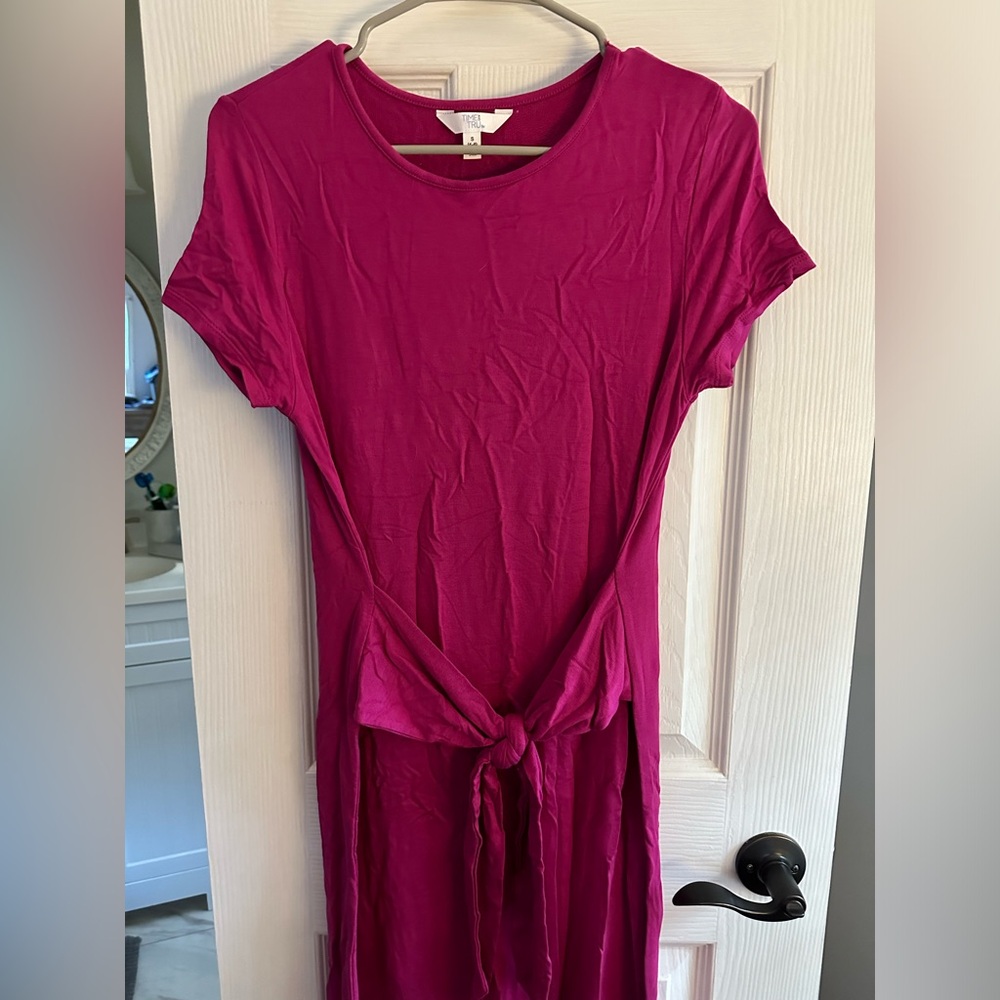 Fuschia Tie Dress
